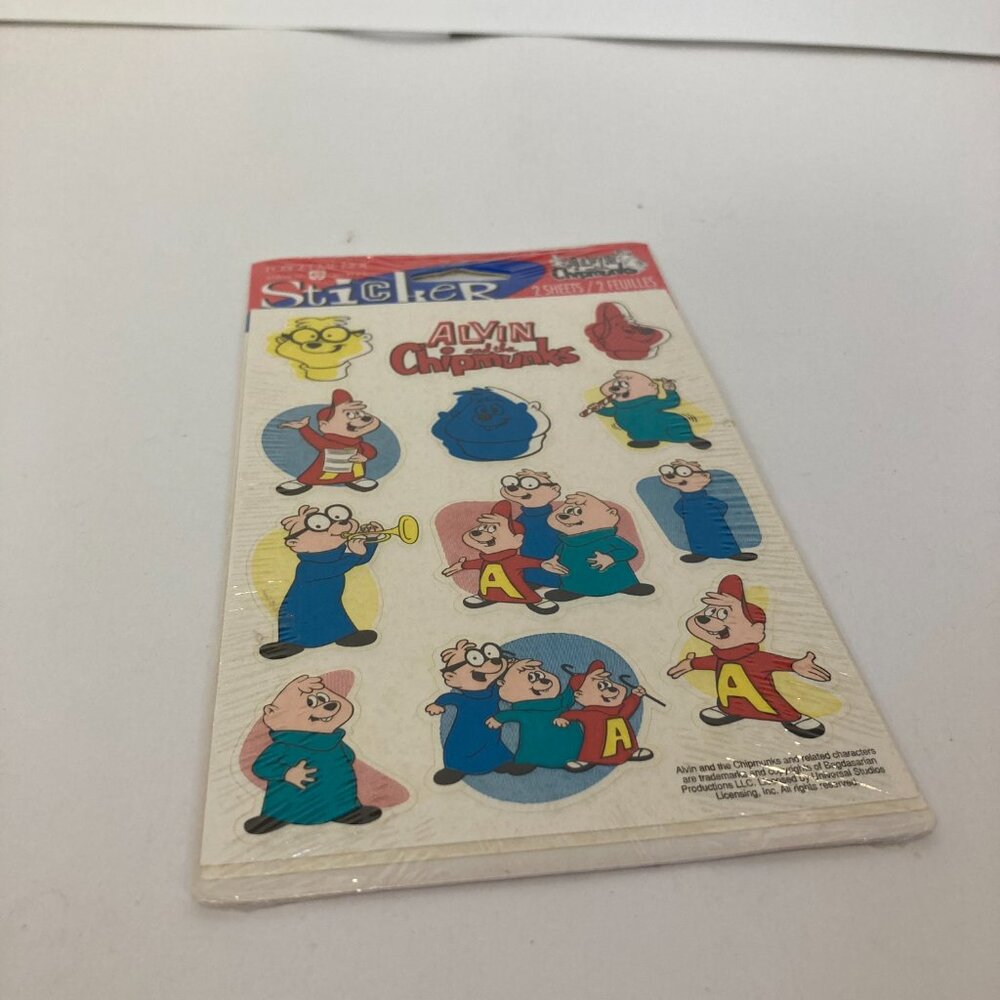 Vintage Alvin and the Chipmunks Sealed 2 Sticker Sheets American Greetings 80s